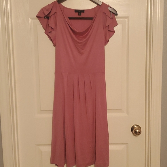 Banana Republic pink silk tee shirt dress mauve‎ color - Picture 1 of 6